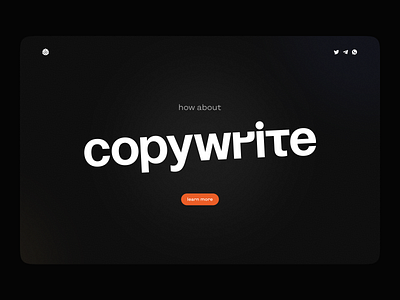 Copywriter Landing app copywriting interface landing logo non trivialy text ui