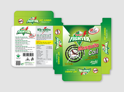 Mosquito Coil Box Packaging anup mondal branding broucher design graphics design illustration packaging packaging design poster productdesign vector