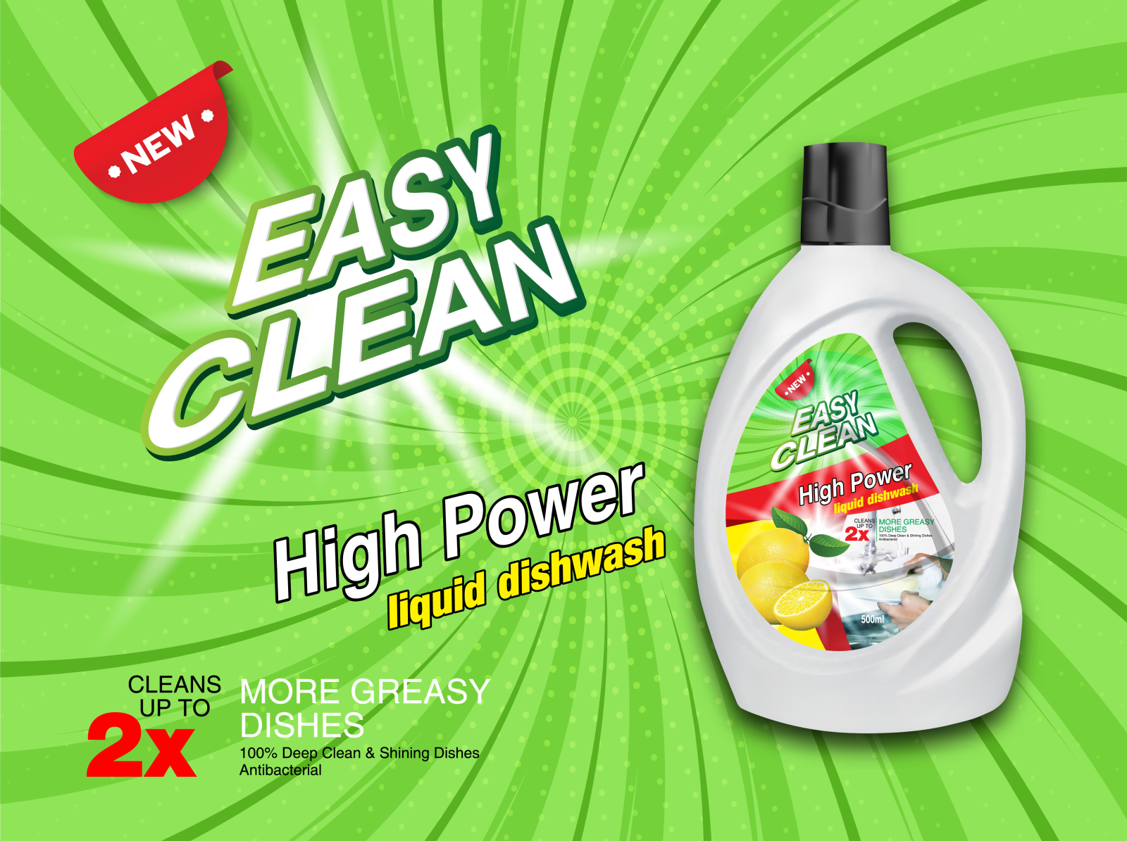 Easy Clean High Power Liquid dishwash bottle by Anup Mondal on Dribbble