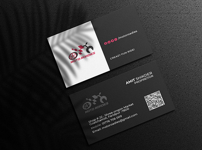 Moto Roadies Business Card branding design graphics design minimalist logo ui ux