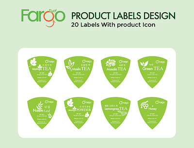 FARGO PRODUCT LABELS DESIGN SET anup mondal branding design graphic design illustration labels packaging product labels vector