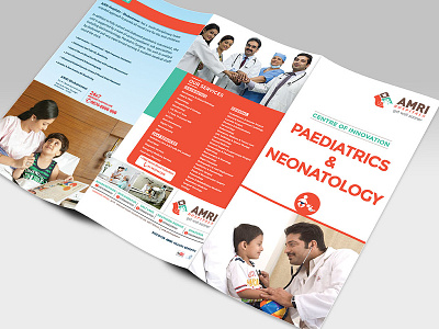 Amri Hospital Tri Fold Brochure broucher design graphics design packaging poster pouch design