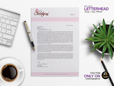 Chocotarian Letterhead branding letterhead letterhead design