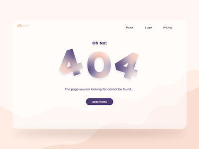 Daily UI Day 8 - 404 Error page