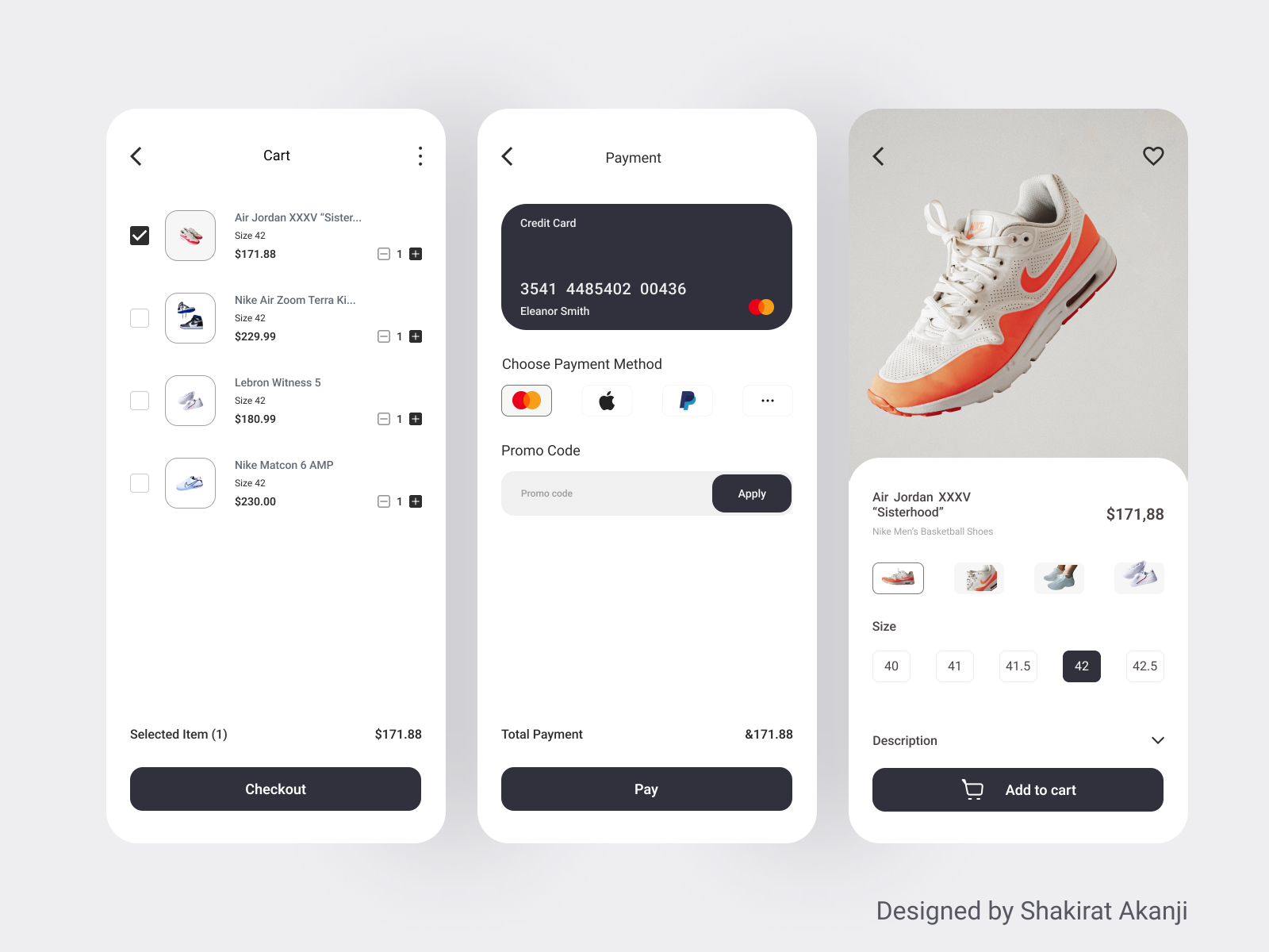 E-commerce Mobile App by Akanji Shakirat on Dribbble