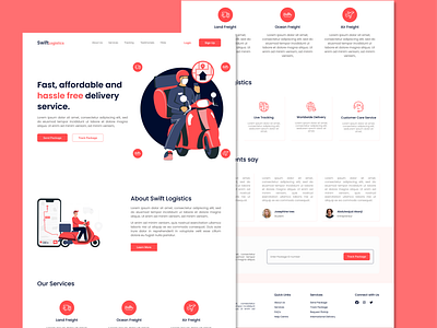 SwiftLogistics Landing page