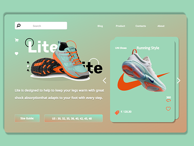 Lite Shoes Website Design app graphic design landing page ui website