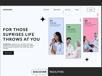MONDORA design graphic design landing page medical website ui ux webdesign website