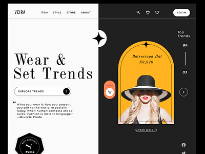 VEIRA app branding design fashion graphic design landing page logo ui web design website