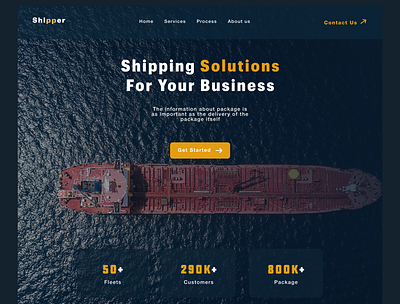 Shipper Logistics website branding design graphic landing page logistics ui website
