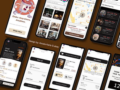 Kape Kita Cafe Shop- Mobile App UI Design branding cart design coffee figma food app graphic design mobile mobile app mobile design open for feedback ui ux ui design