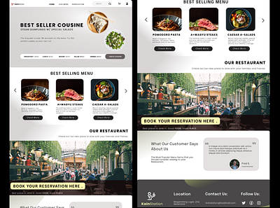 KainStation Landing Page Design figma food app design landing page open for feedback ui ux ui design wireframe