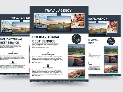 Flyer Design Travel Flyer branding car desing flyer design graphic design illustration instagram social media ad tour travel agency