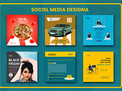 social media design bannner poster posts social media design