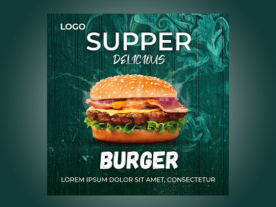 Food Design burger design food design social media design