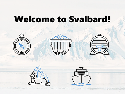 Icons Set Svalbard Tours design graphic design icons icons set svalbard travel icons vector