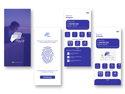 PayIt App (UI) app banking graphic design ui