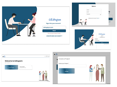 Onboarding Screen - Editogram creative design design figma illustration ui ux visualdesign