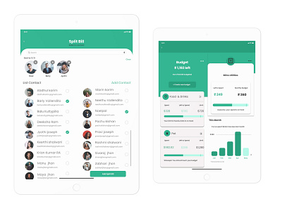 Split Bills - Tablet creative design design figma illustration ui ux visualdesign