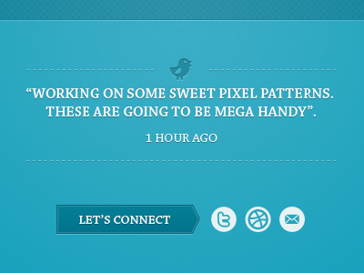 Landing Page Ideas blue icons inset pattern stitch