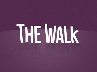 The Walk hand drawn purple rebound shadow type typography