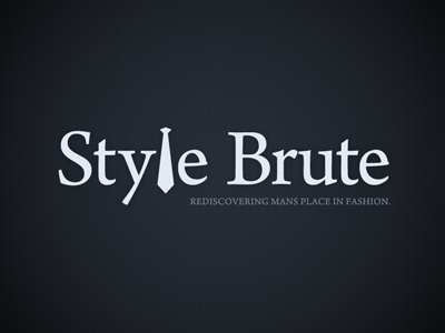 Style Brute blue dark fashion logo style tie