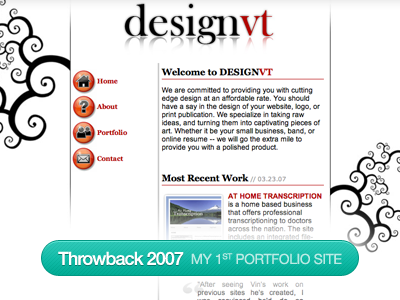 First Portfolio Site - REBOUND ME 2.0 black glossy portfolio rebound red reflection swirls