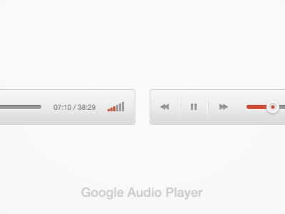 New Google Audio Player audio free google icon inset player psd red slider volume