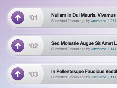 Article Listing arrow button gradient purple vote