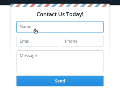 CPC Strategy Quick Contact Form blue brush button contact email form hover input mail shadow ui