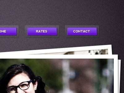 Jess Harvey Photography button menu navigation opacity photography purple