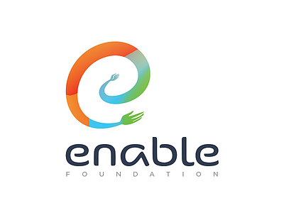 Logo for ENABLE Foundation charity child children e embrace hands help kids love non profit warm