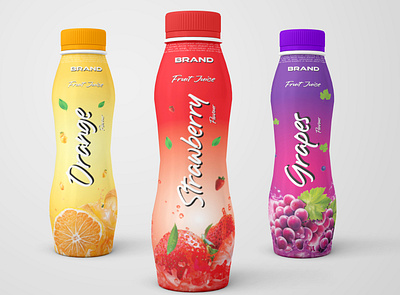 Product Label Design brand design graphic graphics design juice juice bottle label label design logo mango modern design orange product label design
