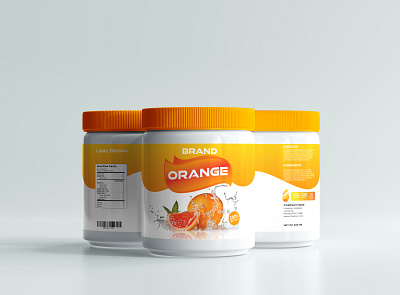Product Label Design design graphic design juice label design orange orange powder label design product label design