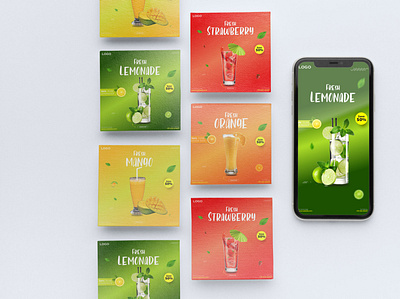 juice social media banner design ads juice
