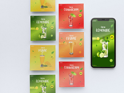 juice social media banner design