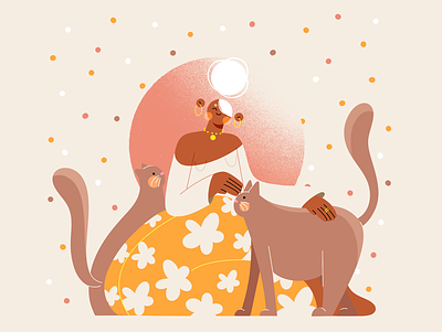 One cat is a good idea, two cats is the best idea 💡🐈 2d adobe ai animal art cartoon character cat character art character design commercial design flat design graphic design illustration illustrator kitty nude people pet procreate