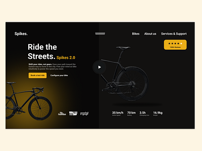 Bicycle sale landing page figma landing page ui web design website