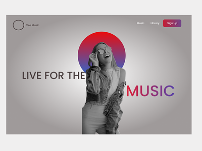 Music player landing page branding design figma landing page music app music player ui