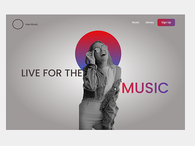 Music player landing page