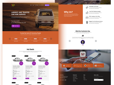 Car Hiring Web UI Design