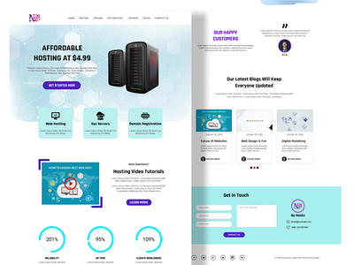 Web Hosting Company UI Design