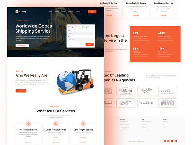 Cargo Shipping Landing Page warehouse