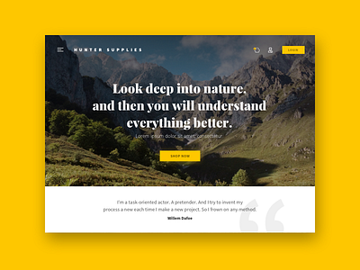 Hunter Supplies Theme 🏹 blog hunter mountains nature quote slider theme