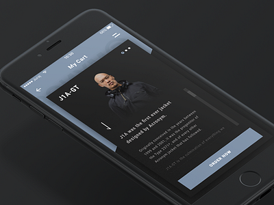 Acronym App - Product detail screen dark grey redesign shop simple ui ux