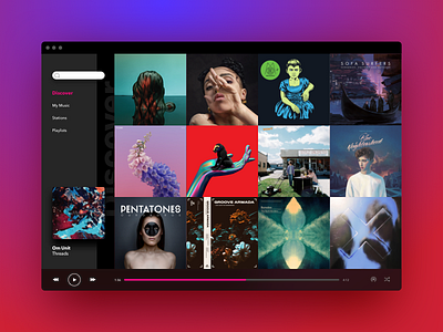 Minimal Music Player Concept