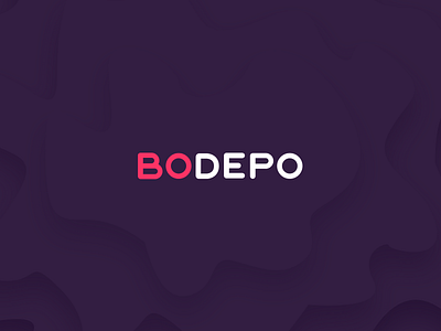 BODEPO corporate branding fresh identity logo purple shadow simple violet