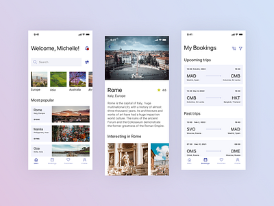 Travello app app booking travel ui