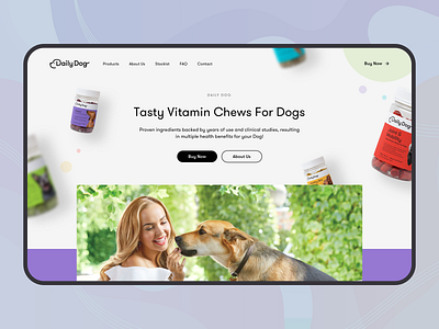 Dog Food Landing dog ecommerce food parallax product typogaphy ui ux web web design