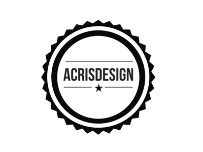 AcrisDesign badge black design logo star